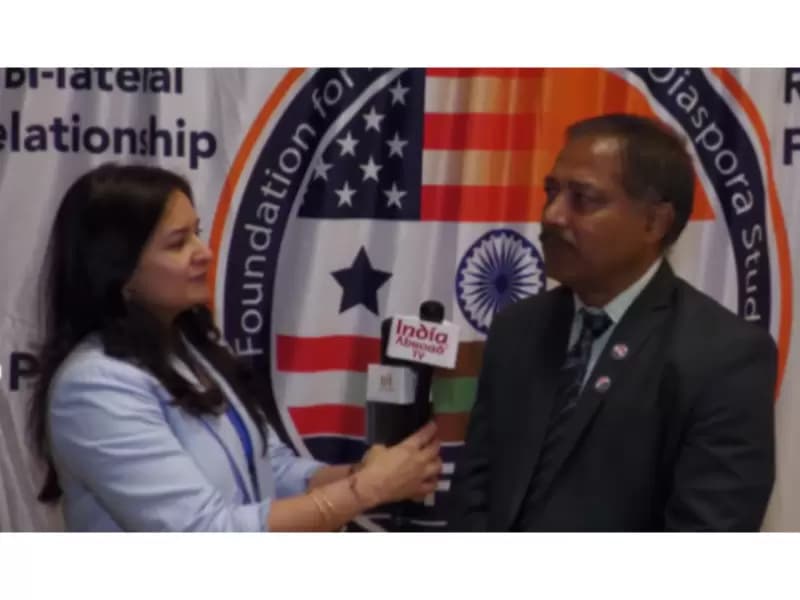 New India Abroad's correspondent speaking to Khanderao Kand