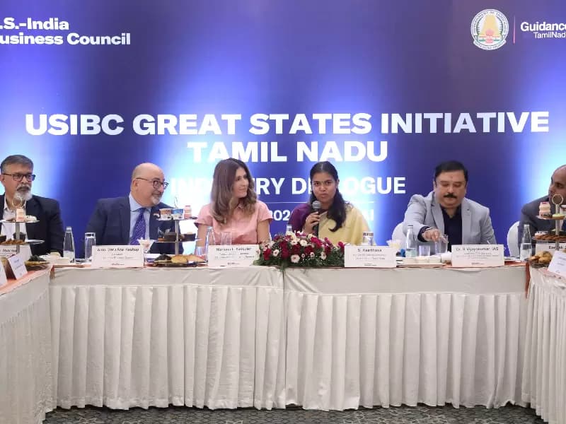 Minister Keerthana and U.S. Consul General Neisuler Join USIBC Roundtable in Chennai.