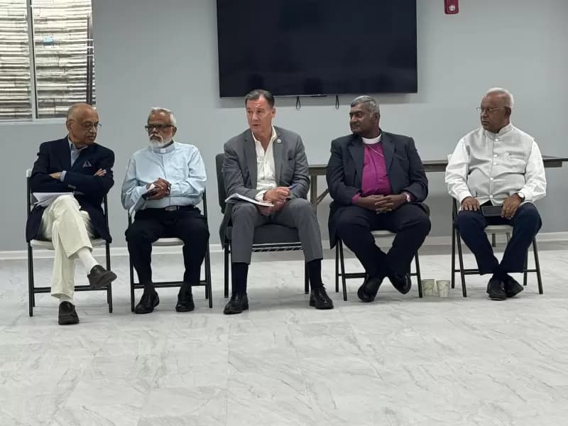 Indian American Christian leaders met with U.S. Rep. Tom Suozzi