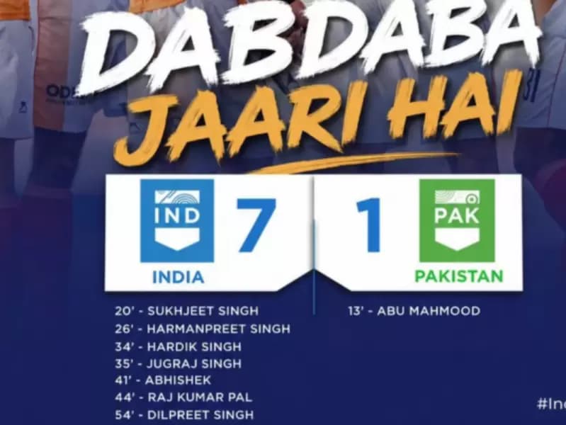 Men in Blue deliver a commanding performance to defeat Pakistan 7-1 in London,