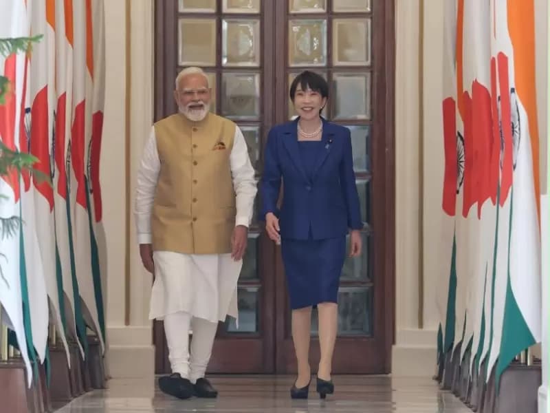 Prime Minister Narendra Modi and Japan's Prime Minister Sanae Takaichi 