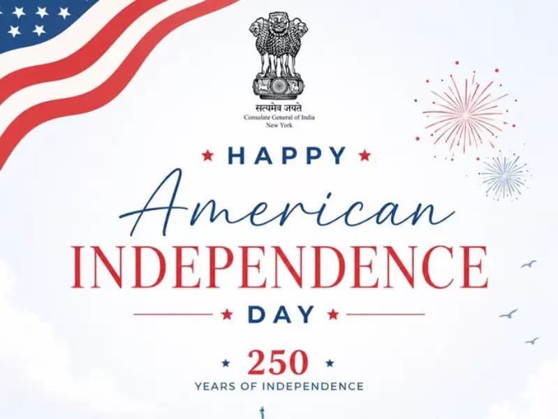 भारतीय वाणिज्य दूतावास ने USA को बधाई दी