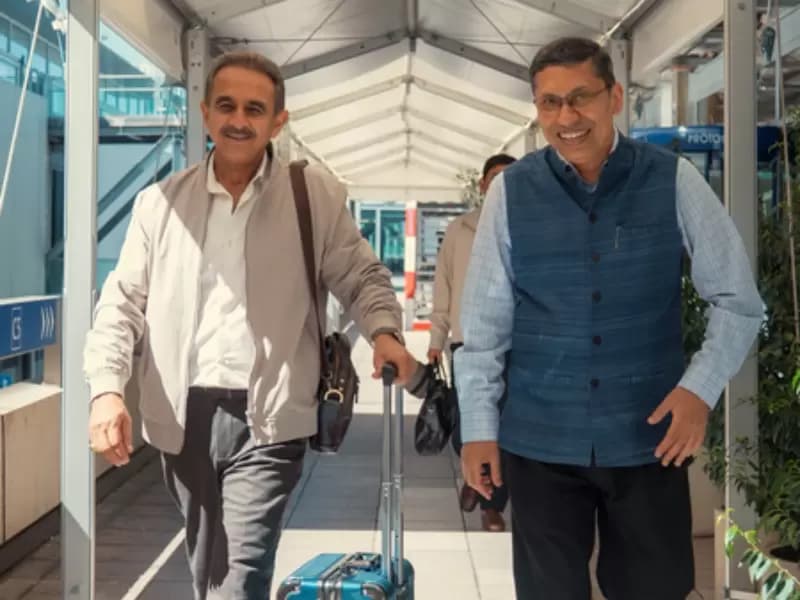 MoS Kirti Vardhan Singh and India's Permanent Representative to the United Nations in Geneva, Arindam Bagchi