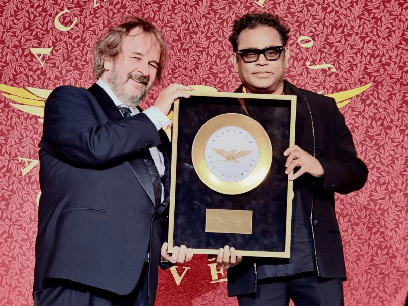 A.R. Rahman receiving the award