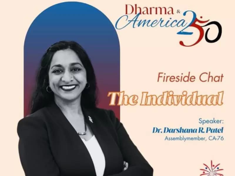 California Assemblymember Darshana Patel will headline Hindu YUVA's first America250 fireside chat.