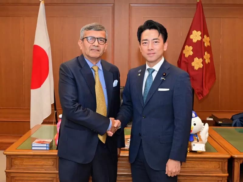 Indian Defense Secretary Rajesh Kumar Singh met Japanese Defense Minister Shinjiro Koizumi in Tokyo.