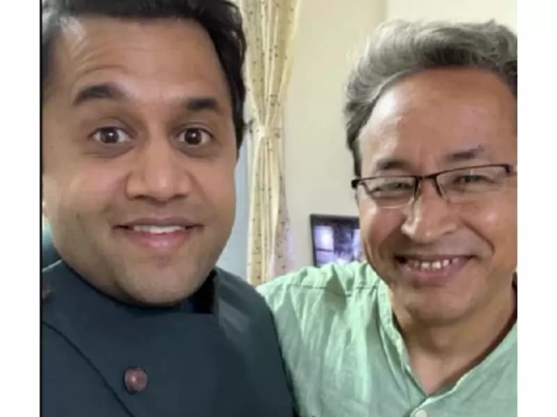 Omi Vaidya with Sonam Wangchuk