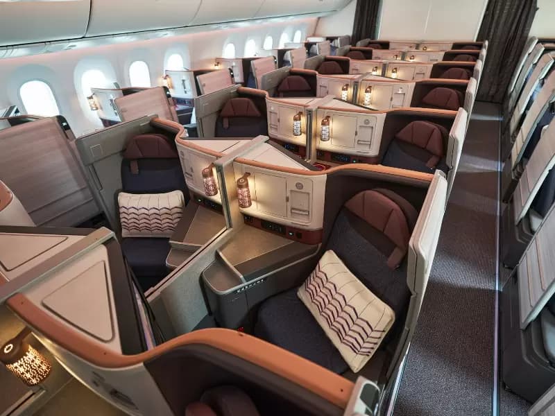 The airlines introduces Premium Economy on the route for the first time