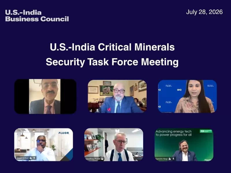 Meeting of its U.S.-India Critical Minerals Security Task Force