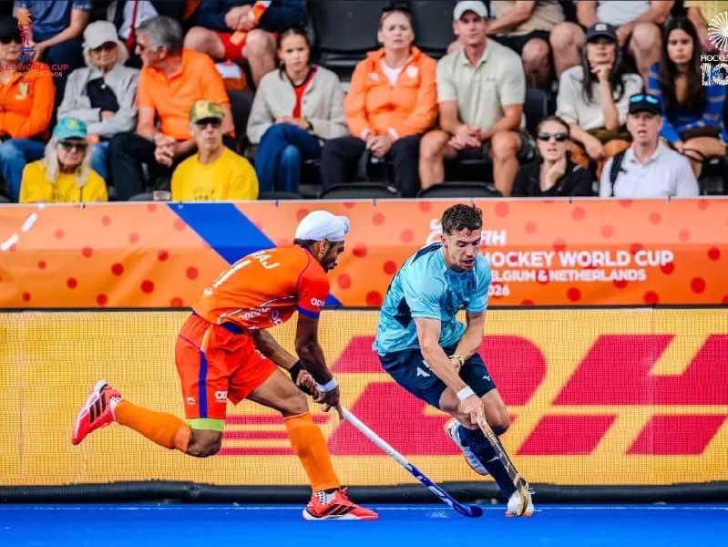 Indian Men’s Team’s second Pool D match at the FIH Hockey World Cup Belgium & Netherlands 2026