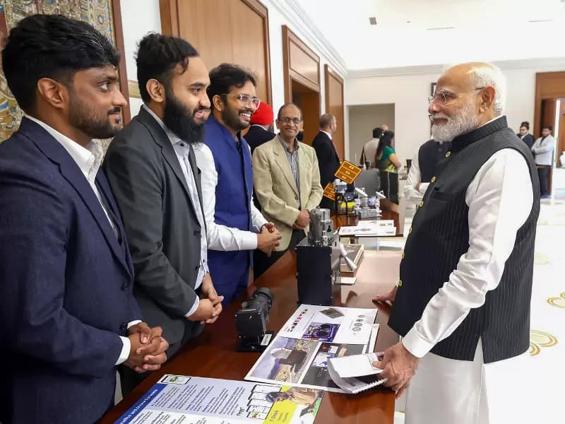 PM Narendra Modi interacts with young entrepreneurs and innovators from India’s space sector