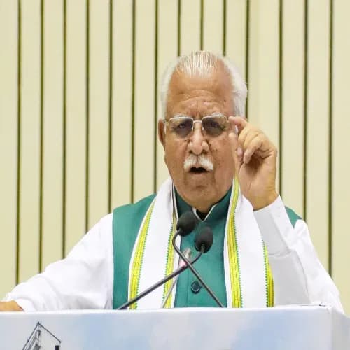  भारत के विद्युत एवं आवास तथा शहरी मामलों के मंत्री मनोहर लाल।