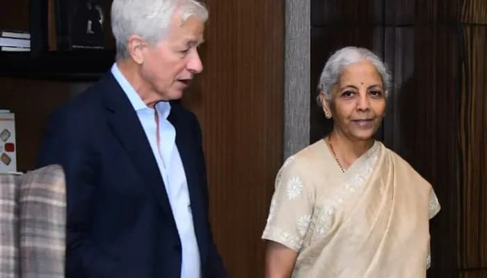 Nirmala Sitharaman and Jamie Dimon