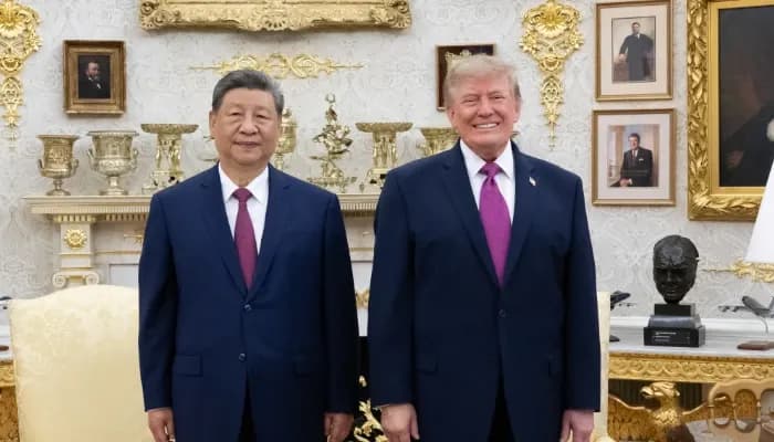 President Donald Trump with Chinese President Xi Jinping