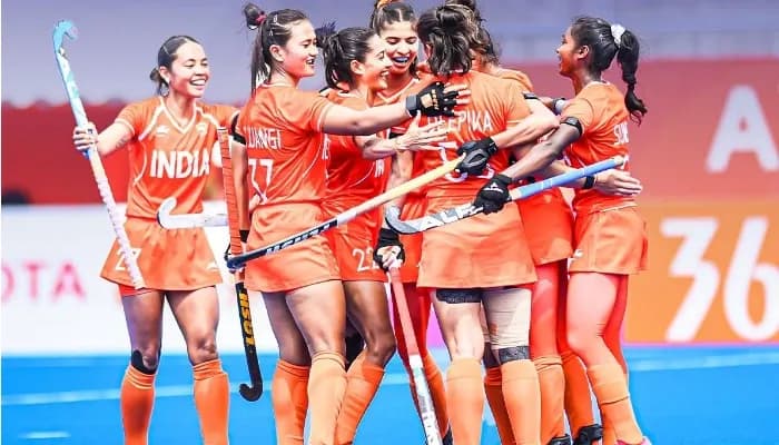 भारत की हॉकी टीम....जीत के उल्लास में