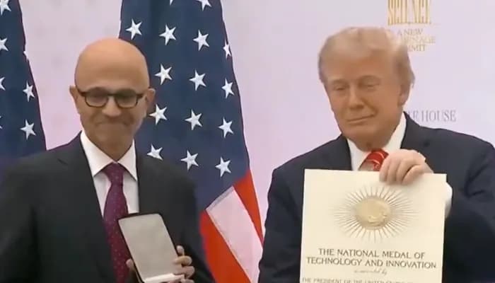 Trump honours Nadella, Musk, five other tech giants