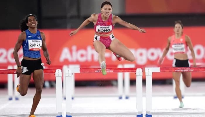 Nagoya: India's Vithya Ramraj competes in the women’s 400m hurdles final in Athletics at the 20th Asian Games Aichi-Nagoya 2026 in Nagoya, Japan, on Monday, September 28, 2026.  