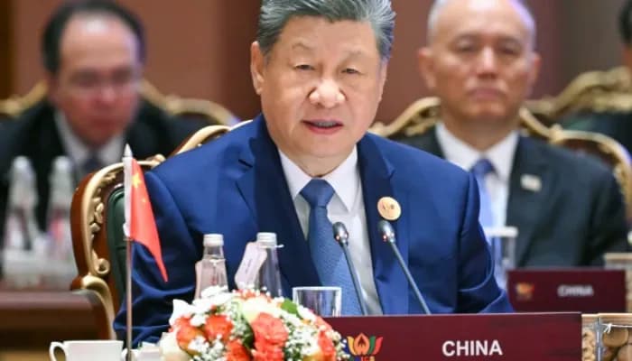 New Delhi: Chinese President Xi Jinping during the 18th BRICS Summit at Bharat Mandapam in New Delhi on Saturday, September 12, 2026. 