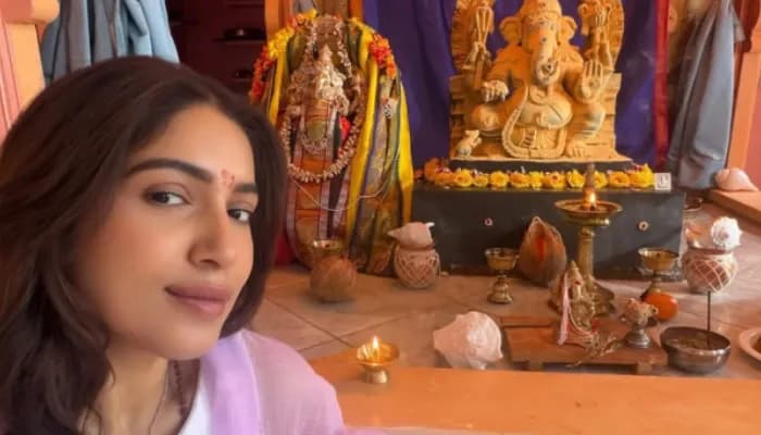 Bhumi Pednekar at a NY temple