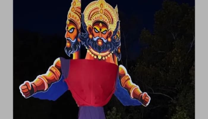 Ravan effigy at ISKCON Dussehra celebrations