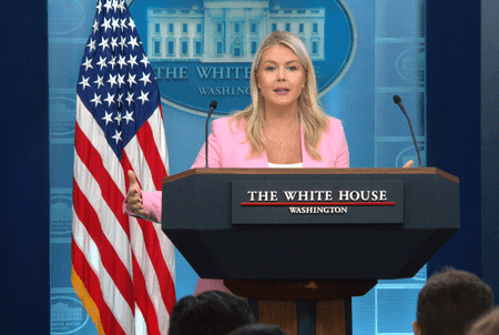 Karoline Leavitt addresses press briefing