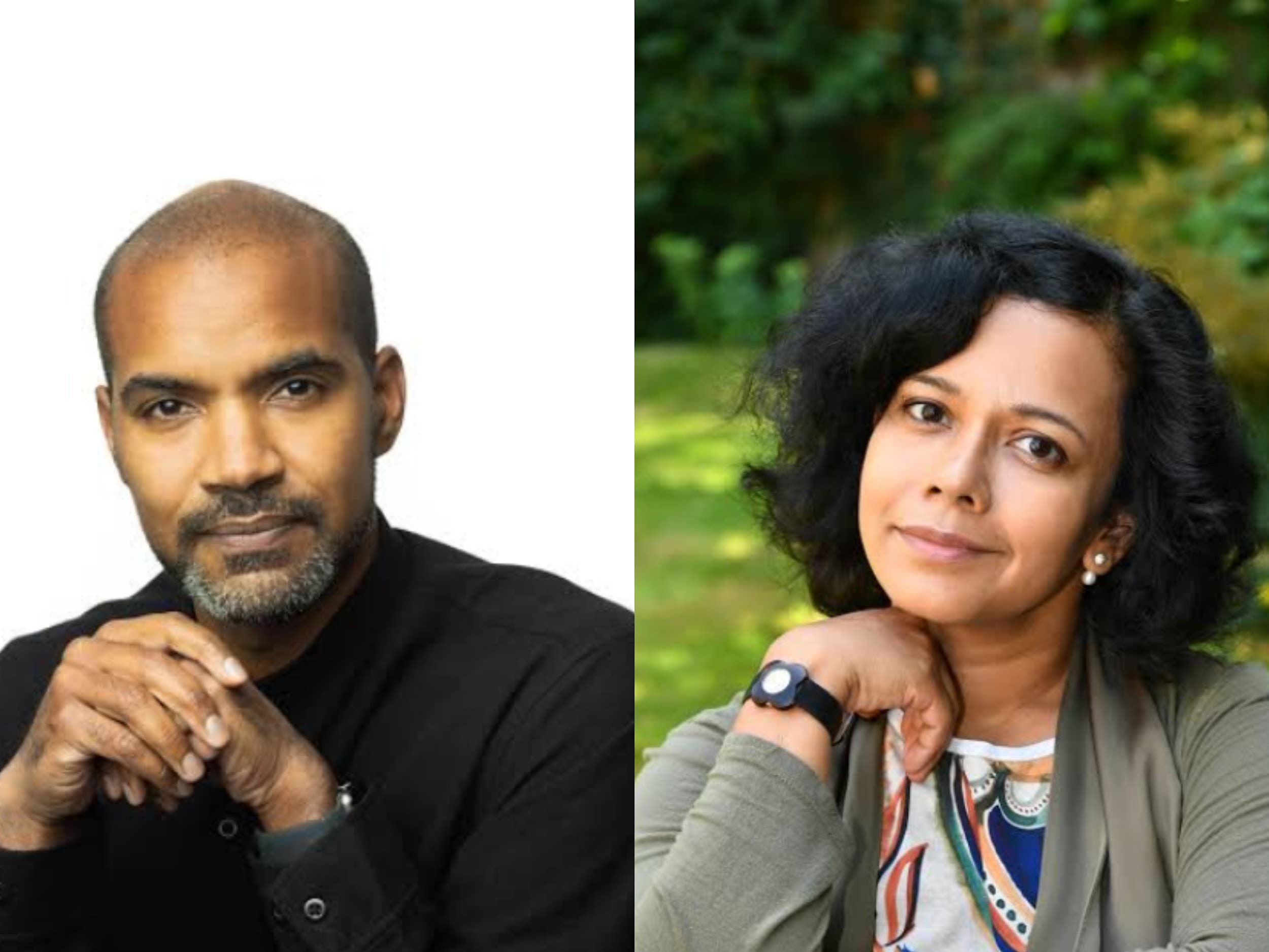 Kris Manjapra (L) and Nandini Das ( R) have been shortlisted for the British Academy Book Prize
