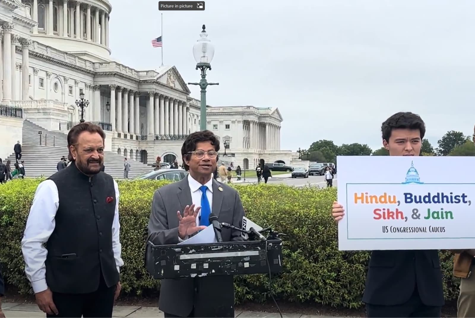 Shri Thanedar officially launched the Hindu, Sikh, Buddhist, and Jain congressional caucus on September 29