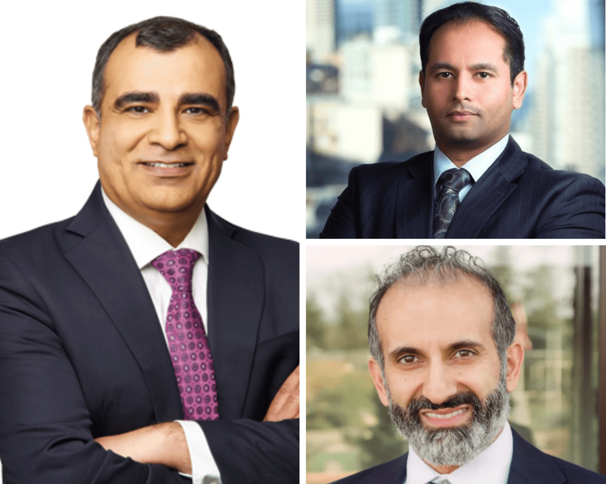 Image – Gurminder Sandhu (L), Joven Narwal (top right), Rubinder Dhanu (bottom right) were recognized with the King’s counsel designation in 2023