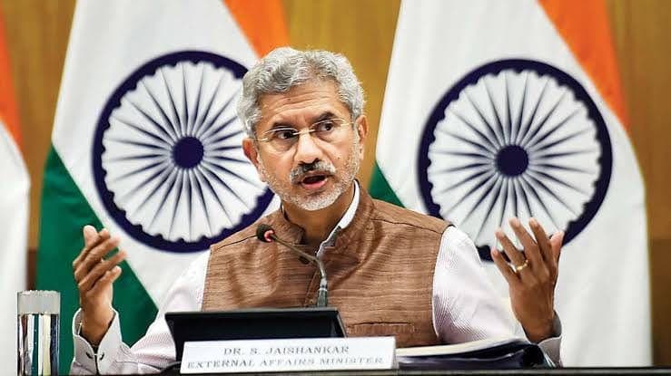 केंद्रीय विदेश मंत्री एस जयशंकर ने दोहरी नागरिकता को लेकर तमाम सवालों के जवाब दिए। फोटो : @90ndstoppage
