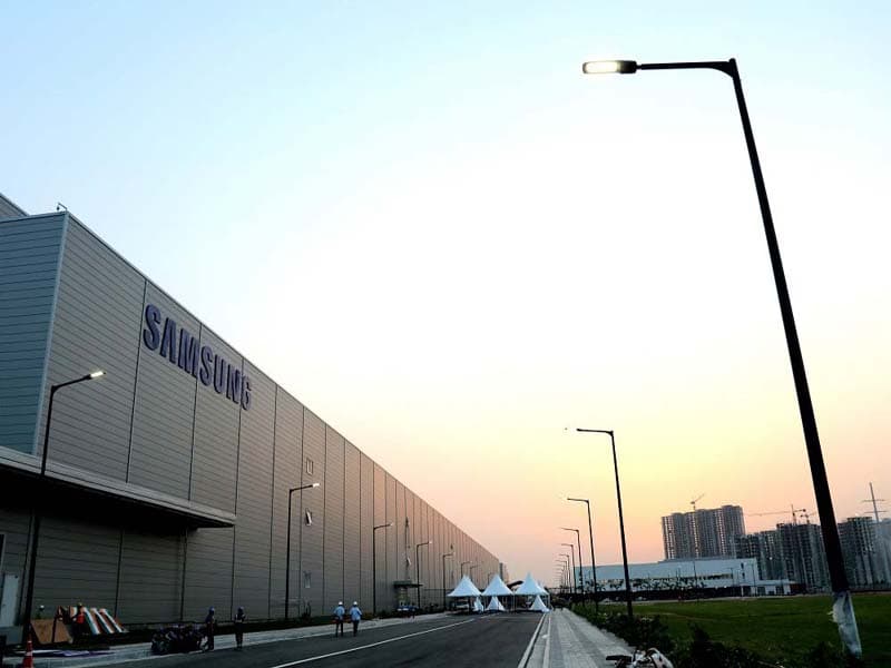 The Samsung manufacturing facility in Noida, National Capital Region, India, houses the world's largest smartphone factory