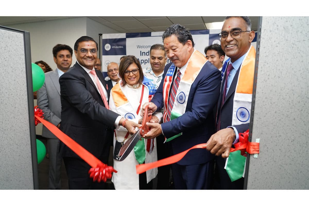 CGI India Seattle Prakash Gupta, Mayor of Seattle Bruce Harell and State Rep Vandan Slatter at the inauguration of the India Consular Centre in Seattle.