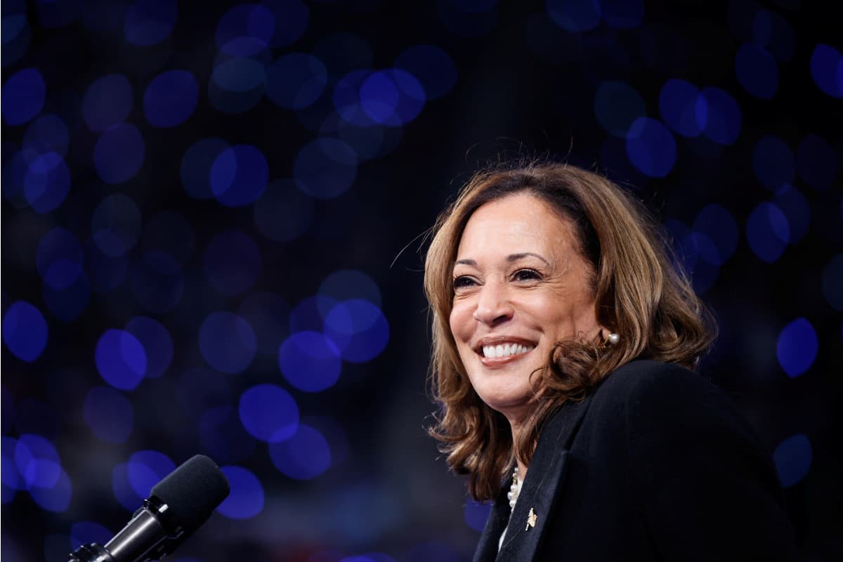 Democratic presidential nominee and U.S. Vice President Kamala Harris holds a campaign rally in Greensboro, North Carolina, U.S., Sep.12, 2024.