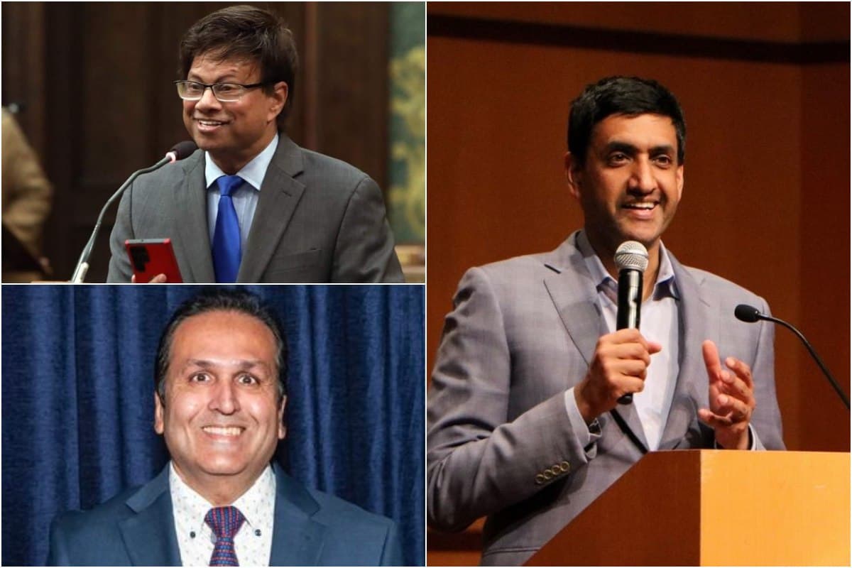 Congressmen Ro Khanna, Shri Thanedar and Ajay Bhutoria.
