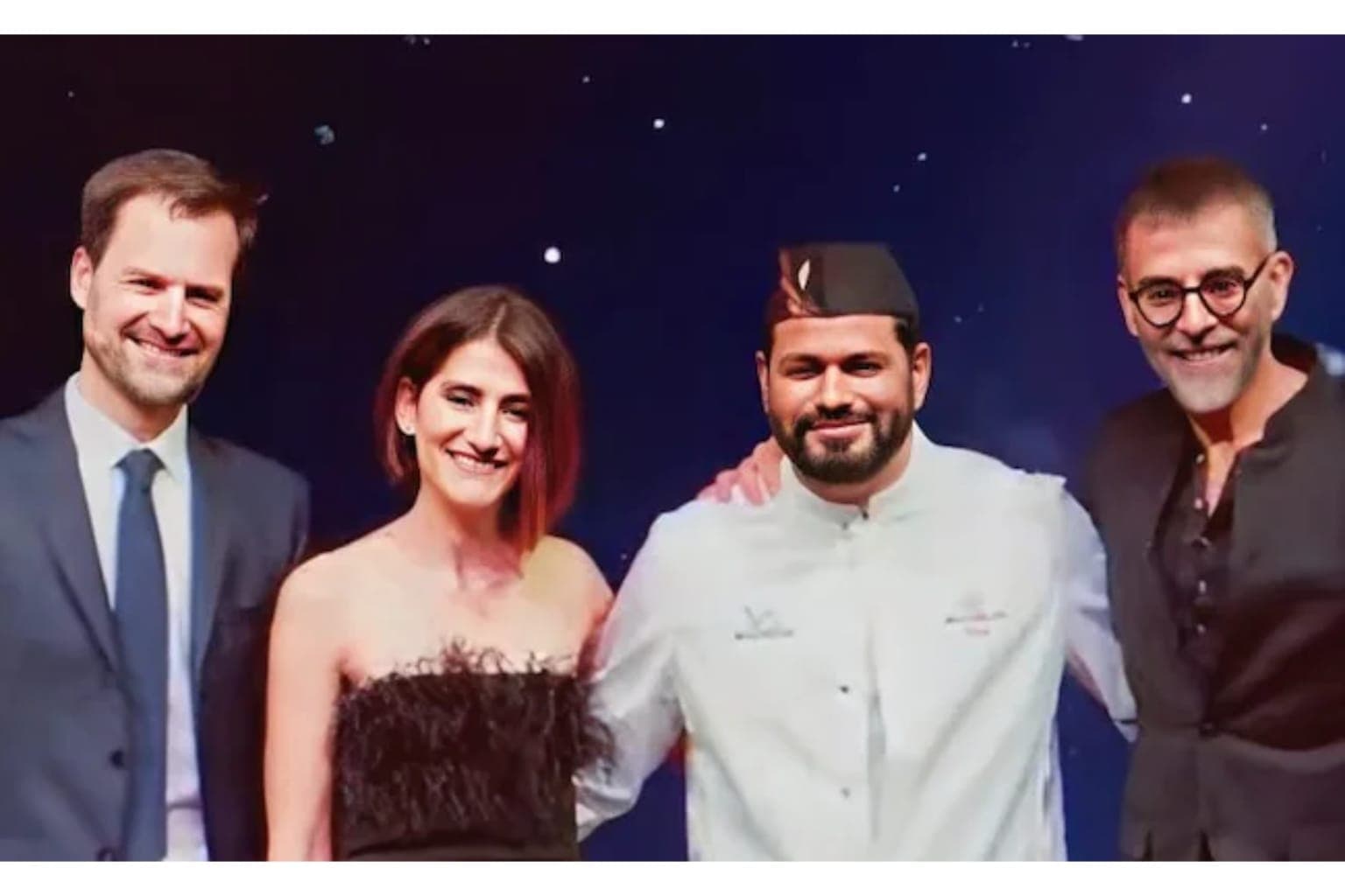 Gwendal Poullennec (CEO Michelin Guide), Mithu Malik, Chef Mayank Istwal & Shammi Malik