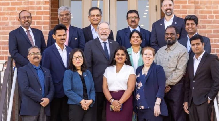 U of A president Garimella with the Indian delegation