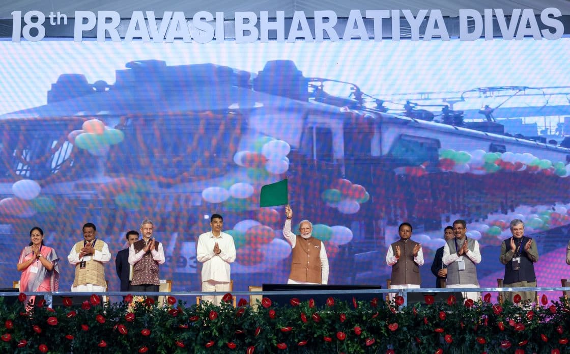 18માં પ્રવાસી ભારતીય દિવસના સમારંભમાં વડાપ્રધાન નરેન્દ્ર મોદી