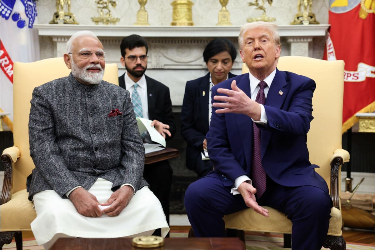 U.S. President Donald Trump meets with Indian Prime Minister Narendra Modi at the White House in Washington, D.C., U.S., February 13, 2025