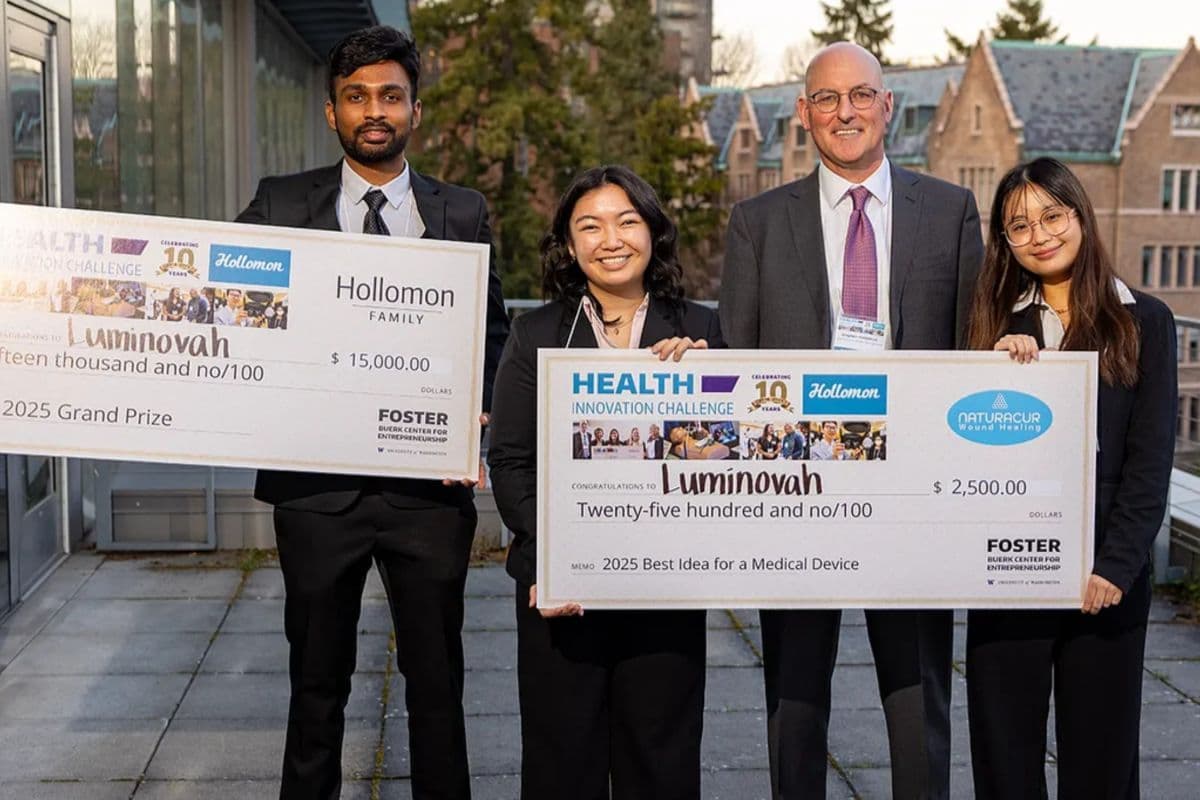 Luminovah of UW won the grand prize and the Best Idea for a Medical Device prize at the 2025 HIC