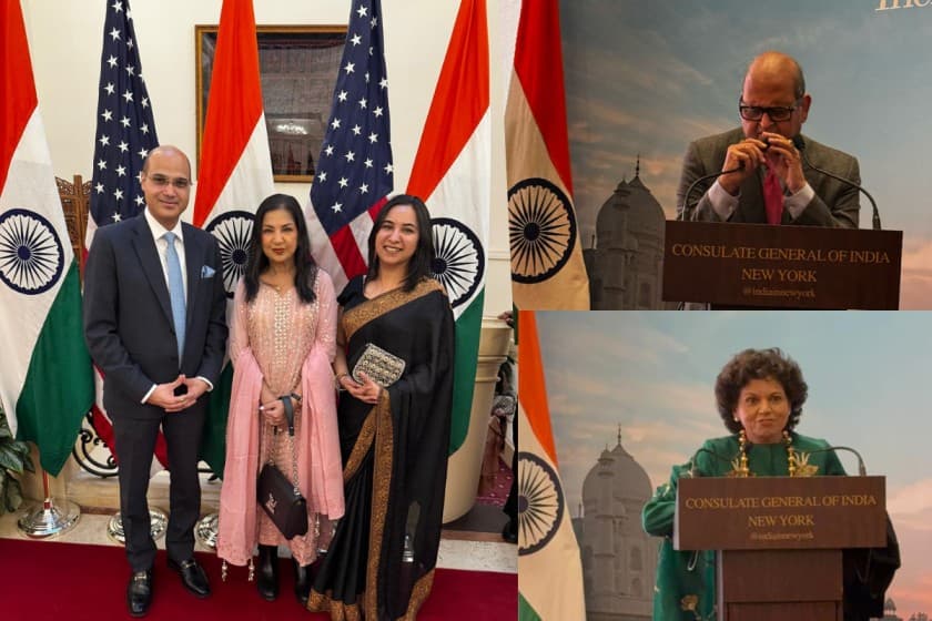 Dr Varun Jeph with community members, (extreme right) Prem Bhandri and Chandrika Tandon