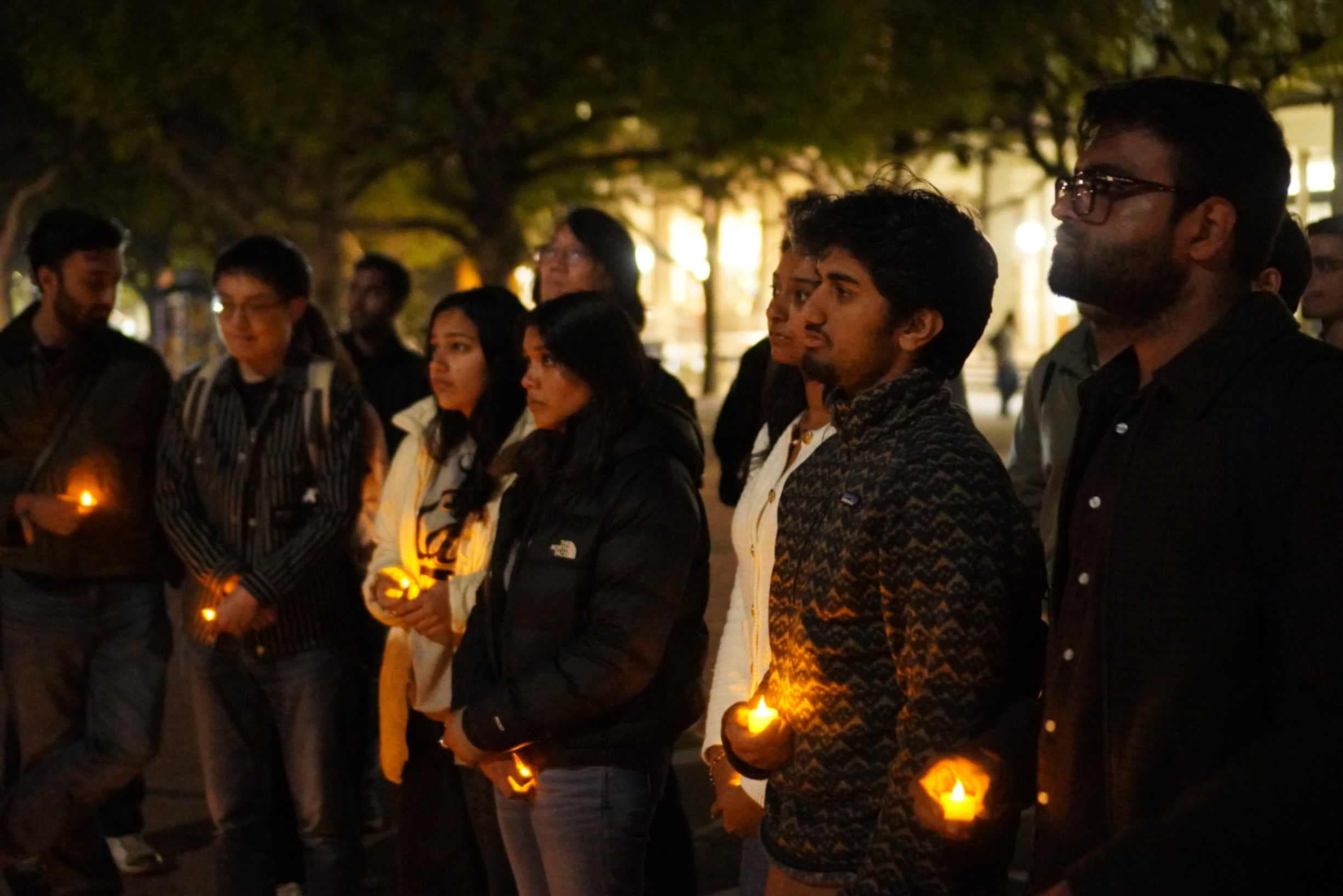 Hindu American students hold vigil at UC Berkeley.