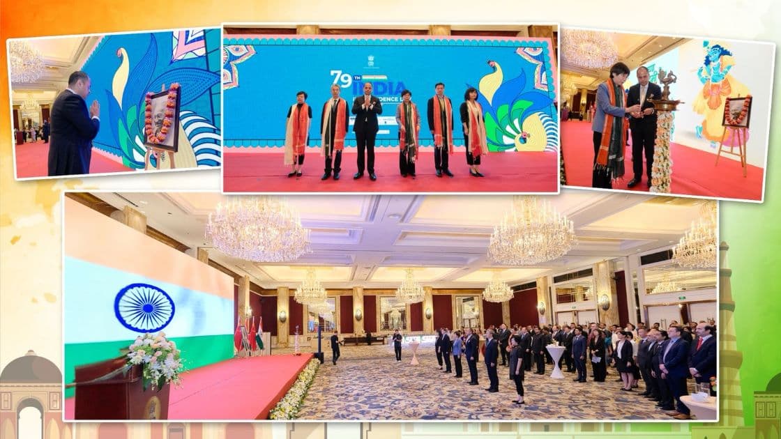 ભારતના શાંઘાઈ સ્થિત કોન્સ્યુલેટ ખાતે સ્વાતંત્ર્ય દિવસની ઉજવણી.