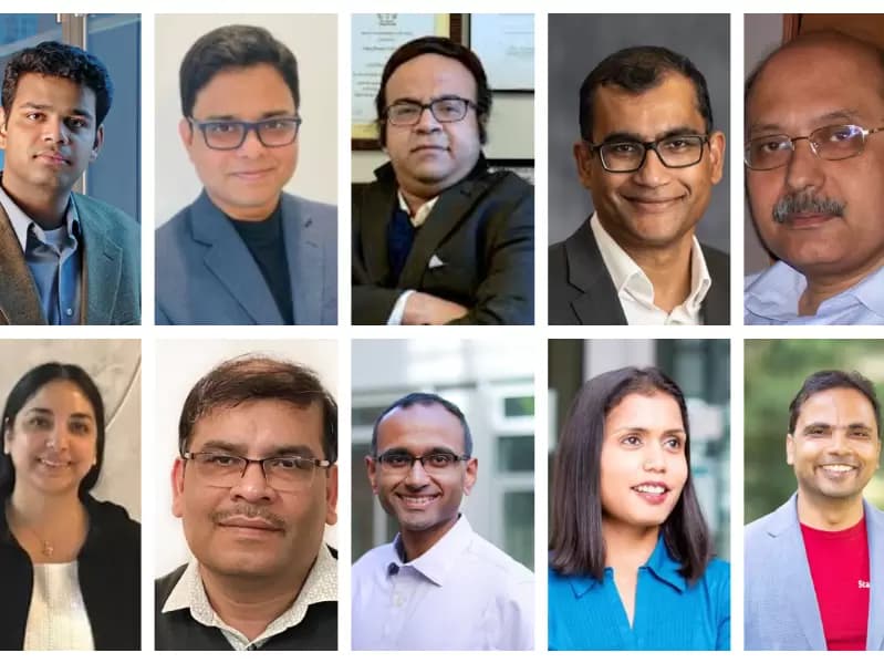 Clockwise... रितेश अग्रवाल, कमल चौधरी, सिद्धार्थ दास, कार्तिक दुरईसामी, राहुल पंडित, शंभू घिमिरे, पद्मिनी रंगमणि, अश्वथ पी. रमन, सुमंत तिवारी और नीलिमा सहगल।