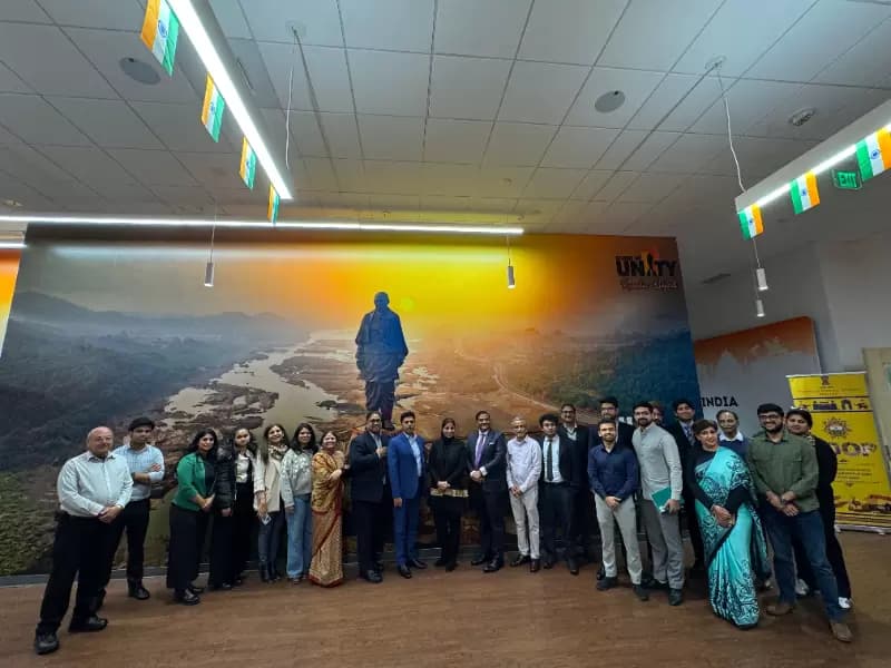 Participants at the unveiling ceremony of Wall of Unity as part of Ekta Diwas celebrations in Seattle