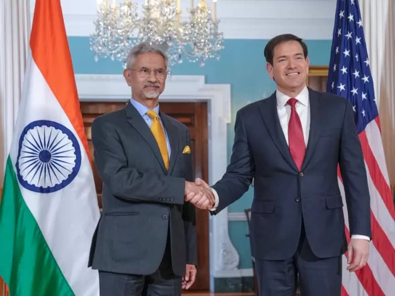 वाशिंगटन में भारत के विदेश मंत्री एस जयशंकर और अमेरिकी विदेश मंत्री मार्को रूबियो।
