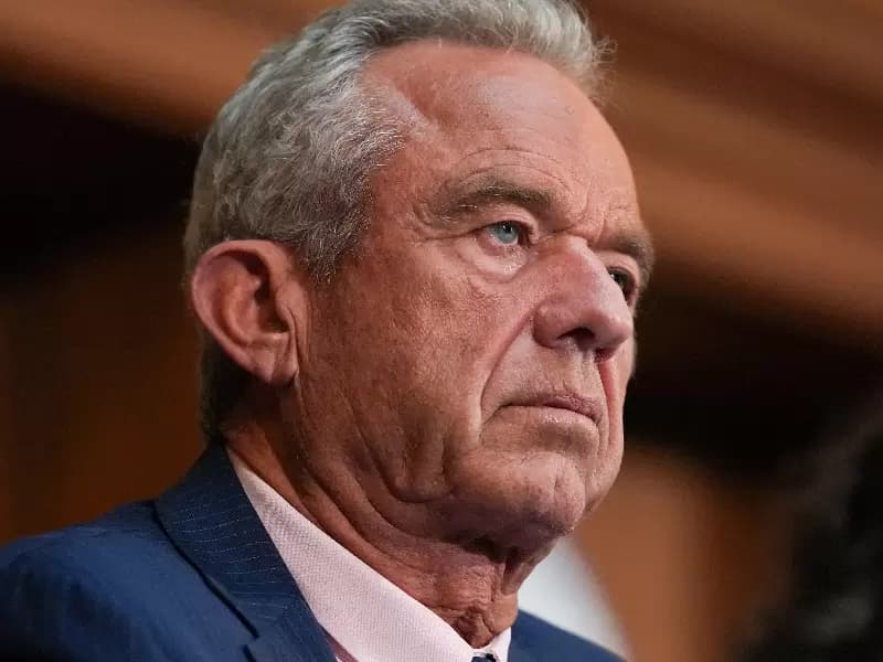 U.S. Secretary of Health and Human Services (HHS) Robert F. Kennedy Jr., looks on during an announcement on microplastics at the EPA headquarters in Washington, D.C., U.S., April 2, 2026.
