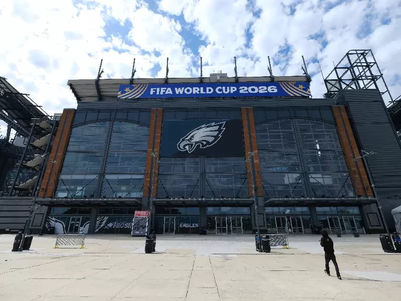 A general view of the stadium during a media day ahead of the 2026 FIFA World Cup at Lincoln Financial Field.