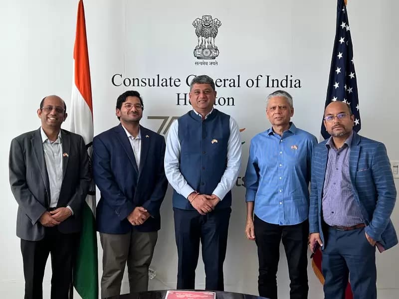 TiE delegation with onsul General of India in Houston, D.C. Manjunath