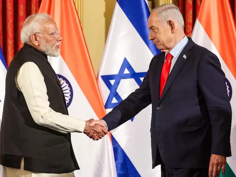 Prime Minister Narendra Modi and his Israeli counterpart Benjamin Netanyahu during their meeting in Jerusalem, Israel, on Thursday, February 26, 2026.