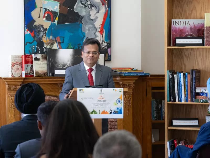 Somnath Ghosh, Consul General of India in Chicago, Illinois, speaks about the donation of books for The India Corner and the strong connection with UW-Oshkosh.