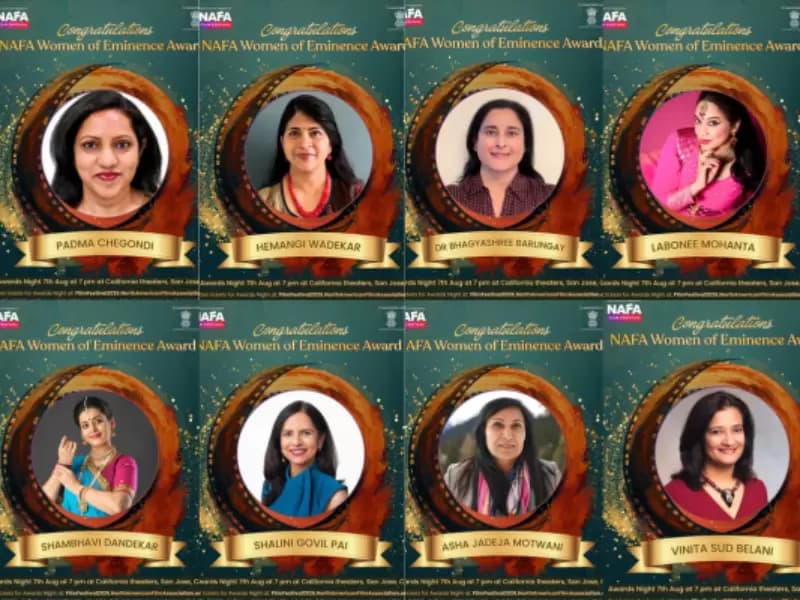 (Top L-R) Padma Chegondi, Hemangi Wadekar, Bhagyashree Barlingay, Labonee Mohanta (Bottom L-R) Shambhavi Dandekar, Shalini Govil-Pai, Asha Jadeja Motwani, Vinita Sud Belani